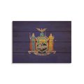 Wile E. Wood 20 x 14 in. New York State Flag Wood Art FLNY-2014